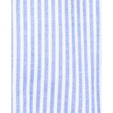 Men's Twill Pajama Set in French Blue Heritage Stripe