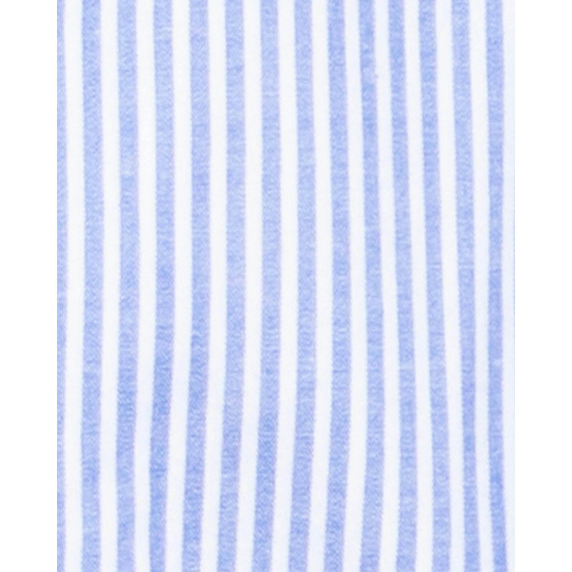 Men's Twill Pajama Set in French Blue Heritage Stripe