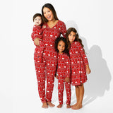 Polar Isle Red Bamboo Convertible Footie