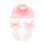 Crown & Bow Baby Hat Gift Set