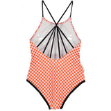 Squares Swimsuit, Red
