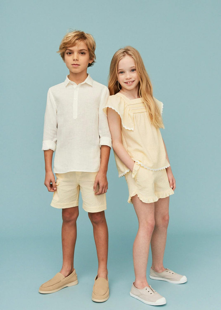 Seersucker Girl Frill Shorts