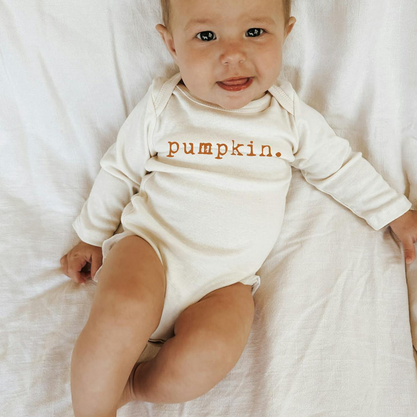 Pumpkin Organic Bodysuit Long Sleeve