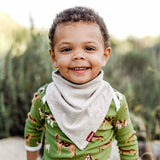 Orange Giraffe Bamboo Three-Layer Kerchief Bib