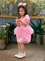 Blush Petal Princess Ruffle Dress