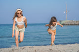 Vintage Girls 1 Piece Swimsuit | UPF + Recycled - Fern Plaid
