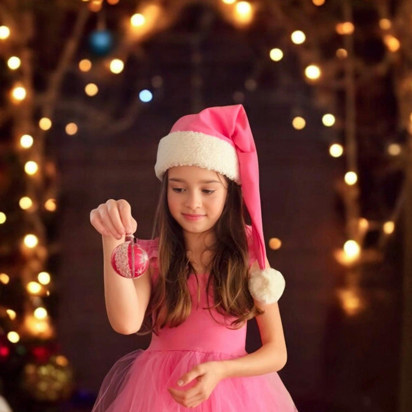 Pink Elf Holiday Dress for Kids – Christmas Tutu Costume & Playwear