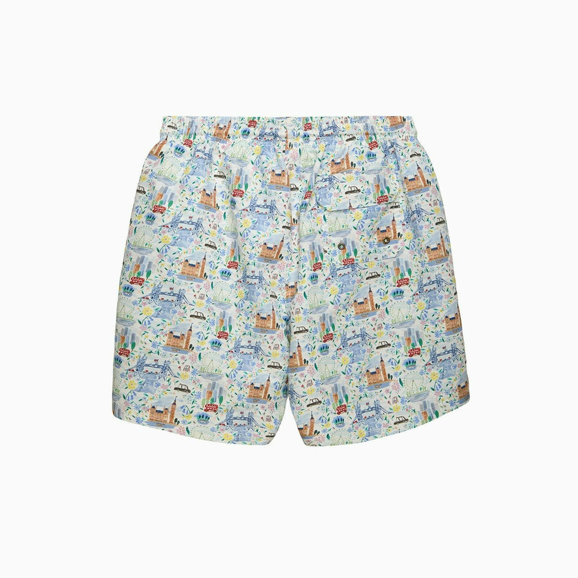 Mens Daddy & Me Swimshorts in London Scenes