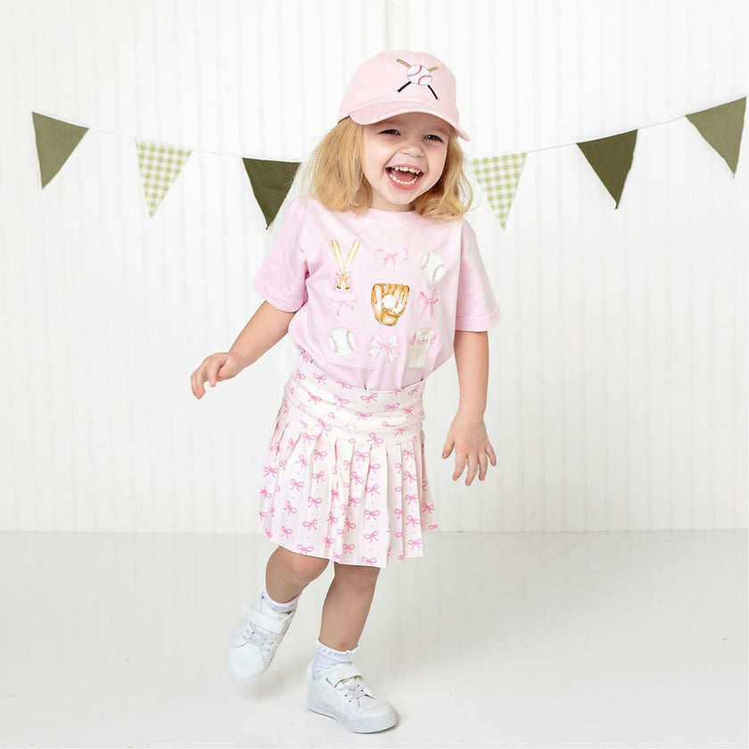 Pink Bow Athletic Skort