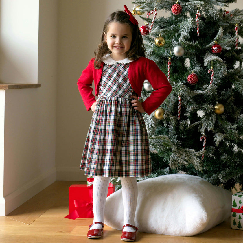 Tartan Frill Front Dress