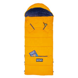 Sleep-N-Pack™ – Big Kid Size | NASA Official Logo & Patches | 2-in-1 Backpack & Sleeping Bag with Cozy Fleece Liner - ORANGE