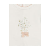 Nature's Florals Footie & Hat Set Ivory & Rose