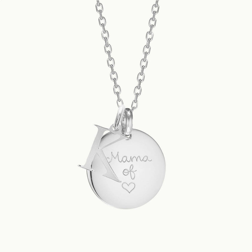 Personalized Alphabet Necklace, Silver Plated