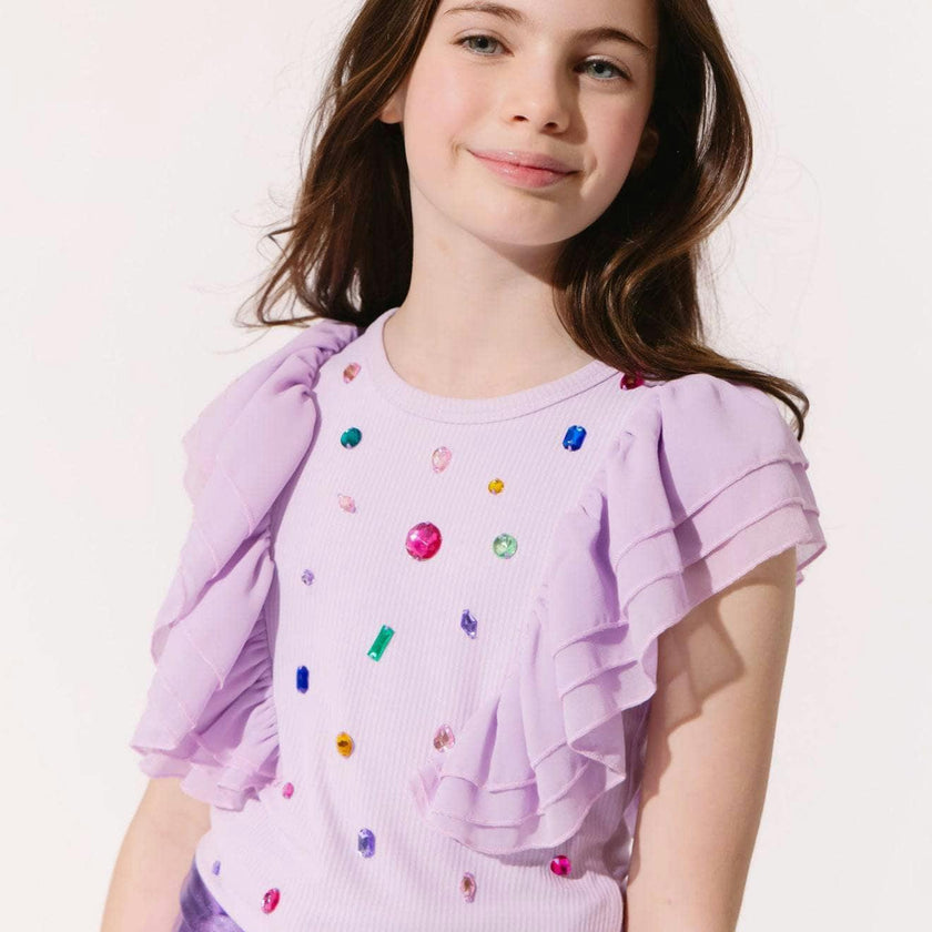 Bejeweled Gem Tank Lavender