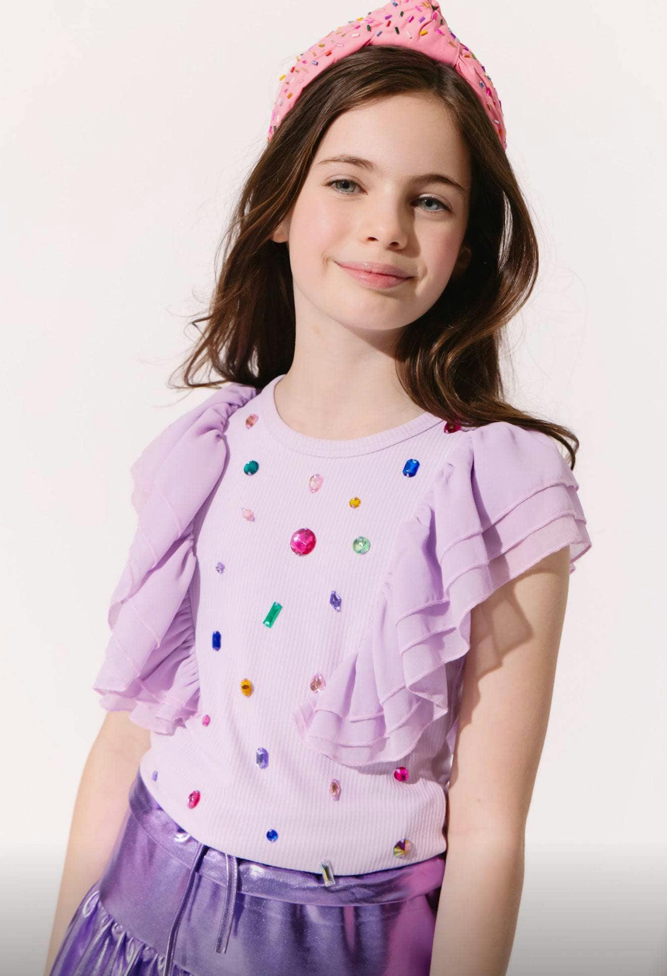 Bejeweled Gem Tank Lavender