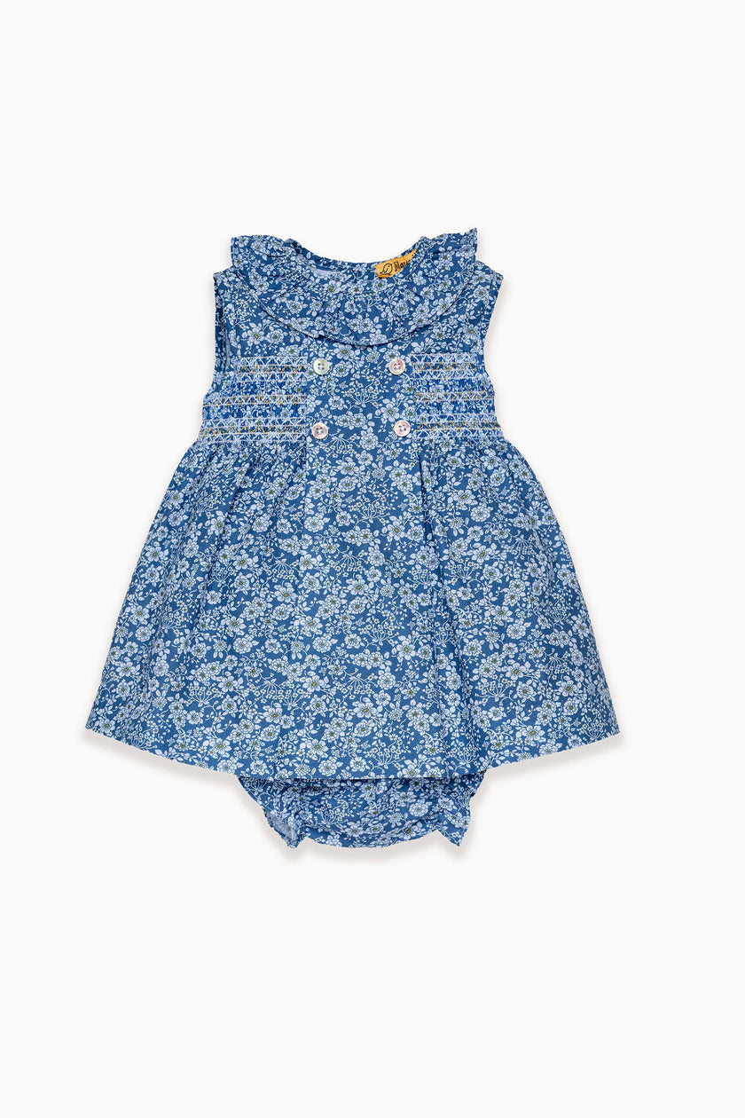 Flor Azul Smocked Dress