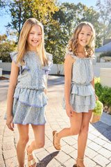 Abby Skort Blue Ditsy