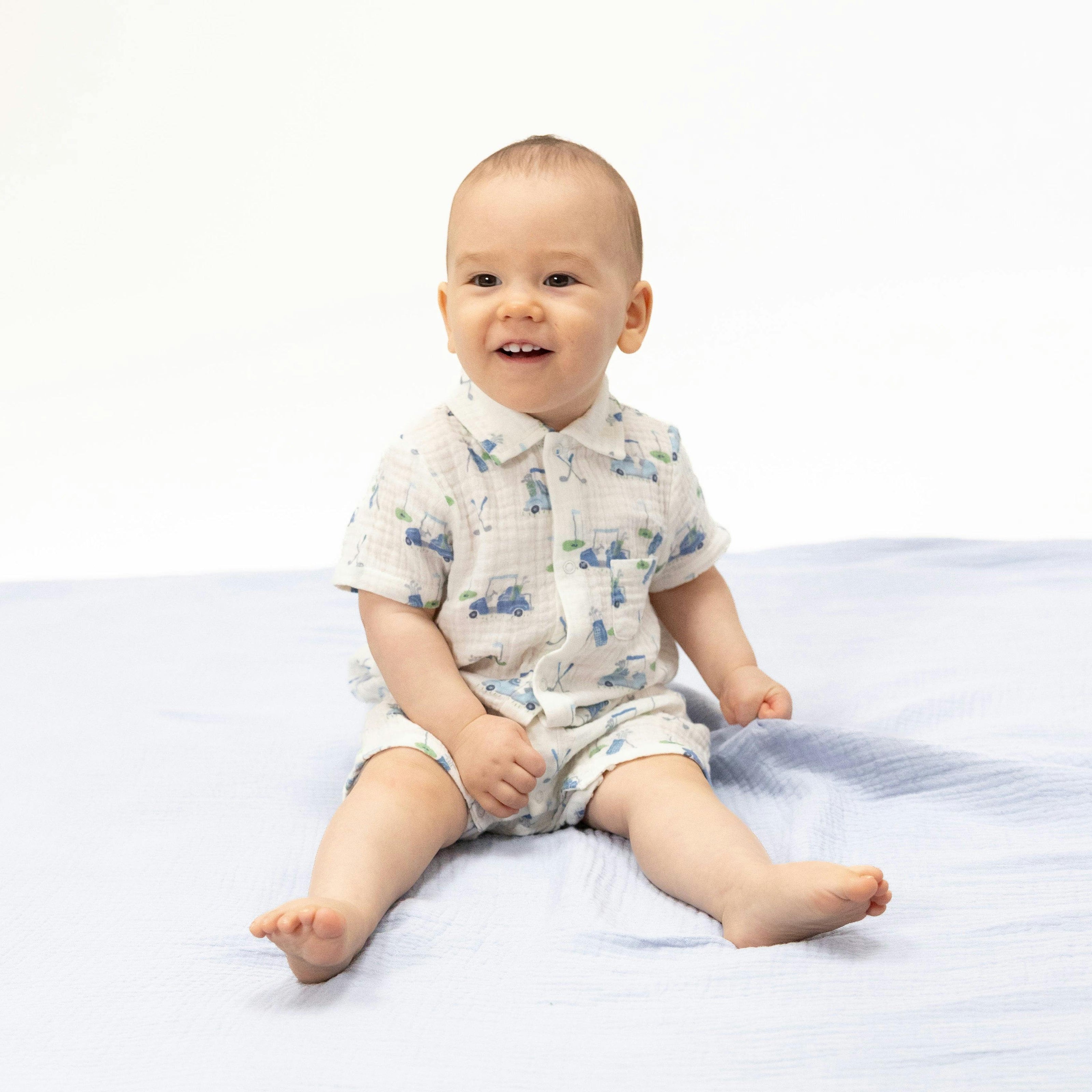 Baby Golf Carts Blue - Polo Shortie