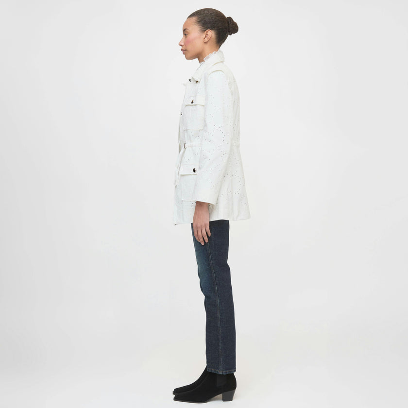 The Gillian Jacket - Ivory Eyelet
