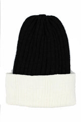 Ribbed Flat Wool Blend Hat With A Genuine Fur Pom (TikTok)