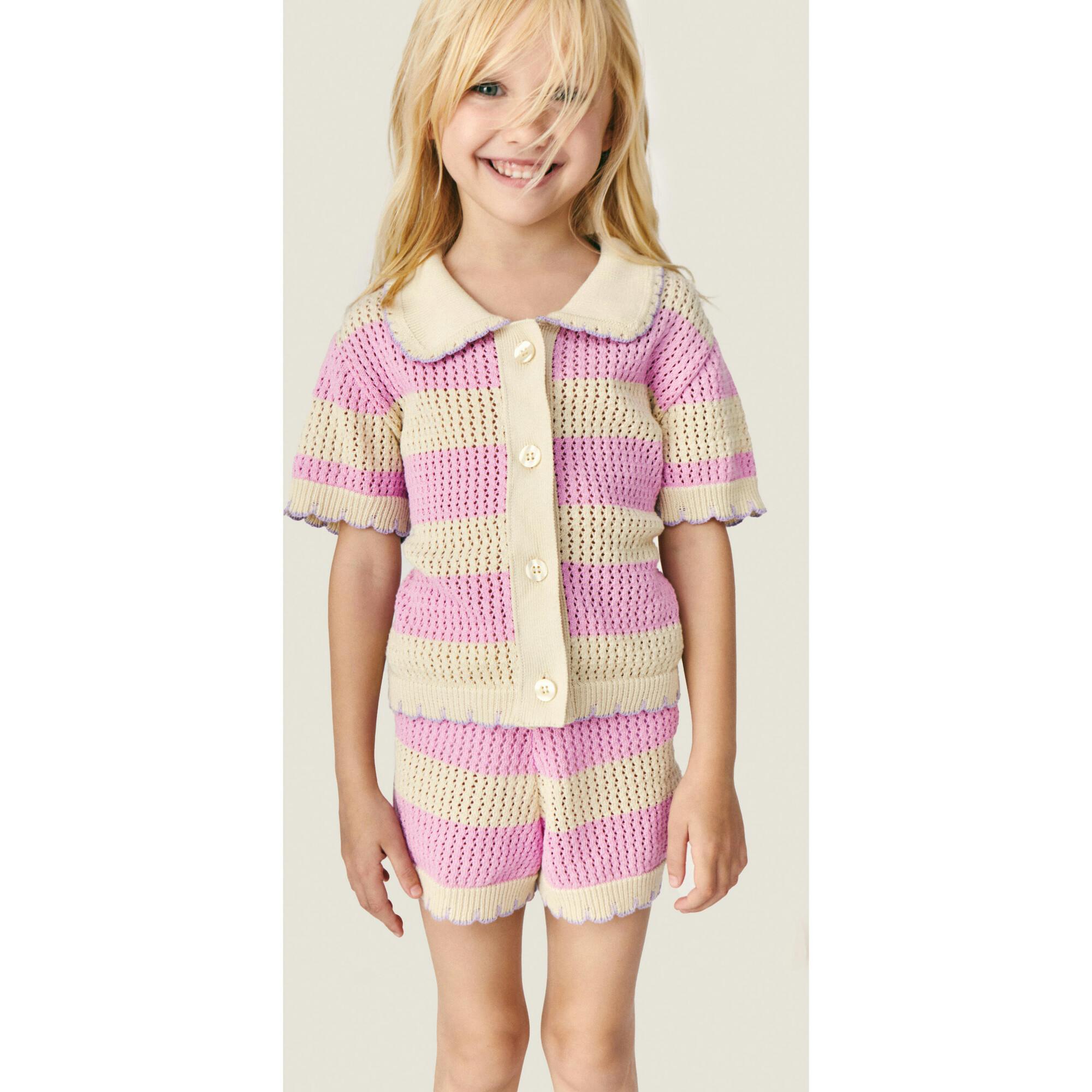 Mipounet SS26 Vita, Cardigan Ecru Pink