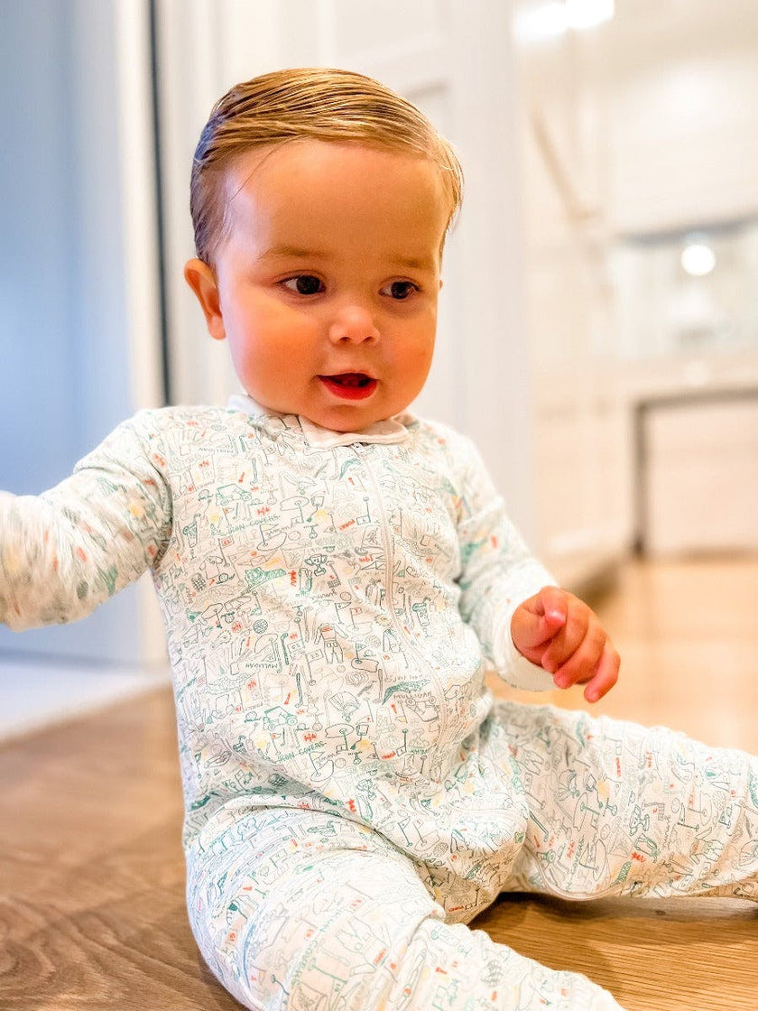Golf Zip Baby Onesie