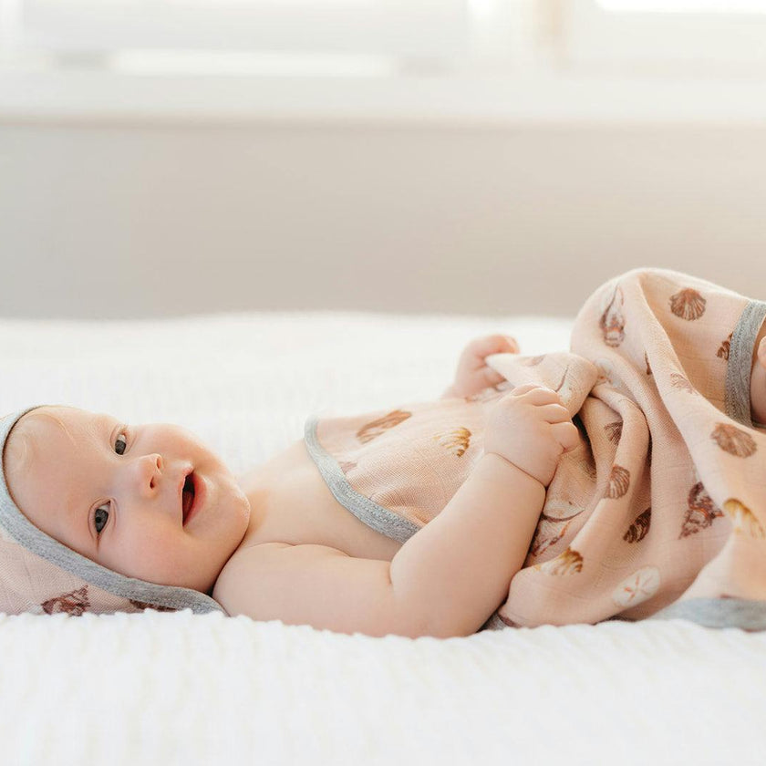 Seashells Hooded Swaddle Blanket