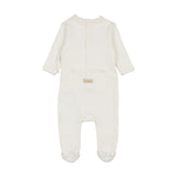 Knit Twist Footie Rose Smoke