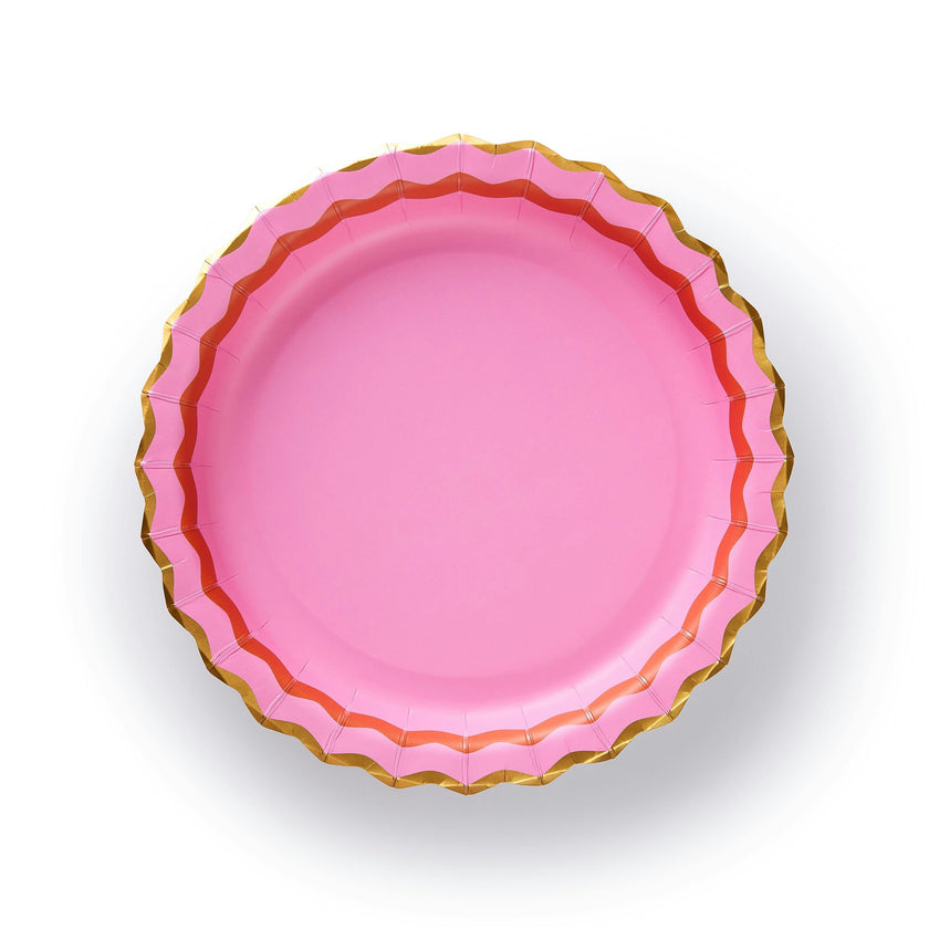 Rainbow Ric Rac Assorted Dinner Plates (10 count)