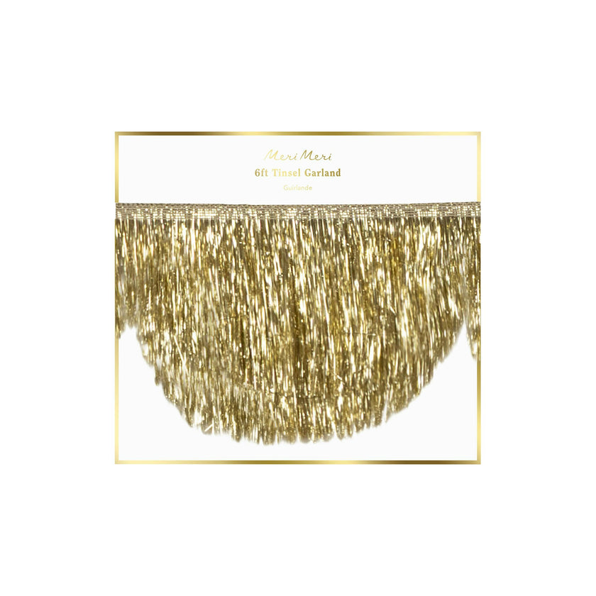 Gold Tinsel Scallop Garland