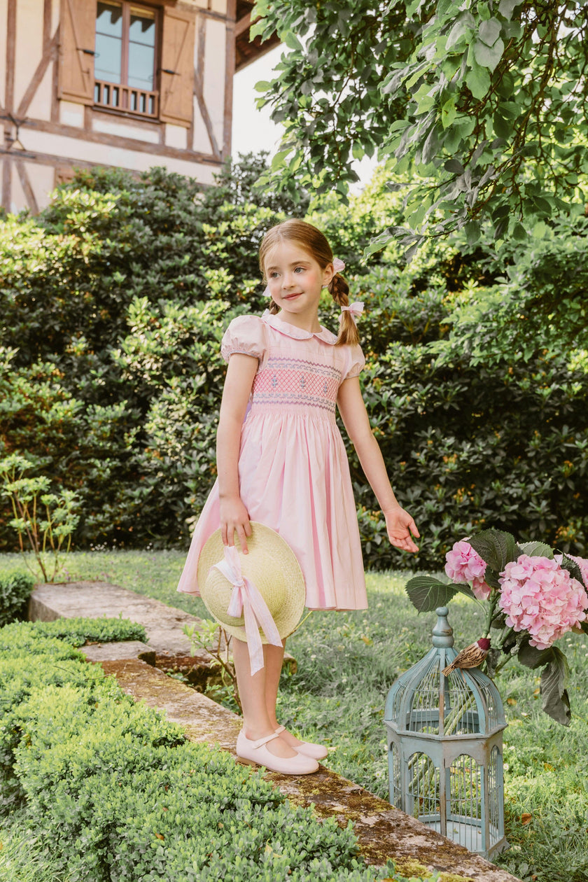 Princess Charlotte Heirloom Pink Smocked Dress