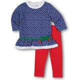 Polka Dot Cherry Knit Tunic Set