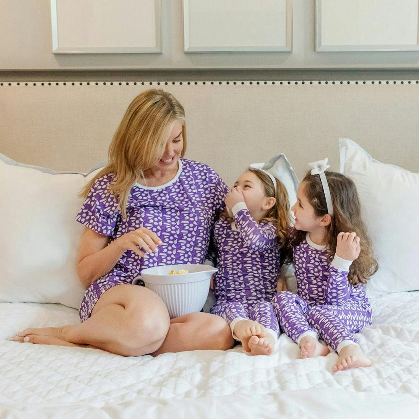 Riley Women's Pajama Short Set - Pep Rally Purple