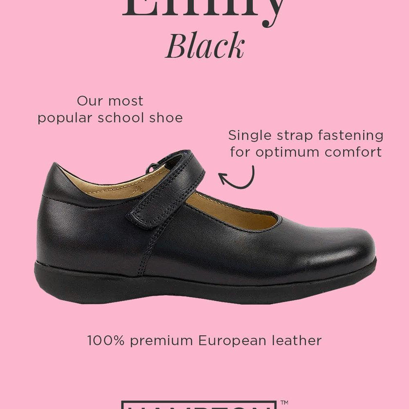Hampton Classics Emily School Shoes in Black