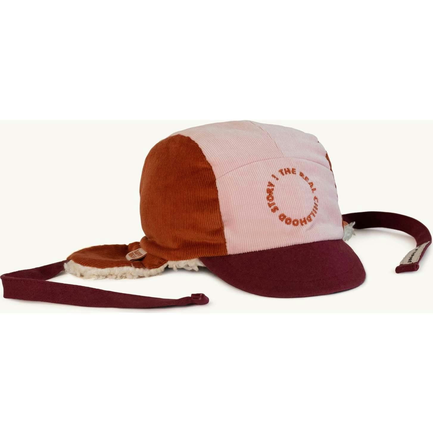children's organic cotton cap - pink snow