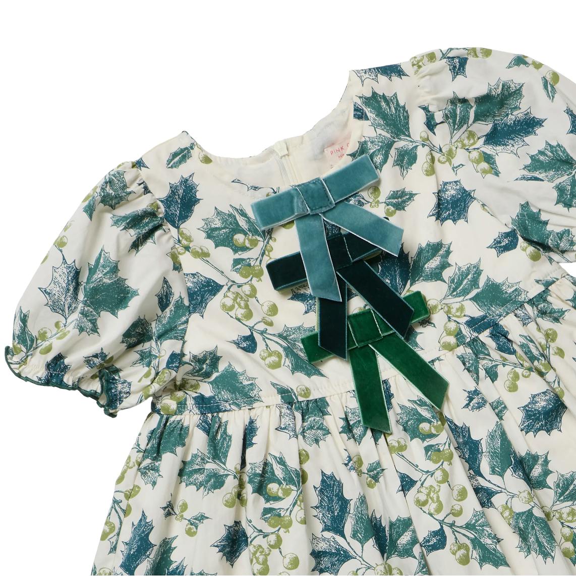 Girls Hermione Dress - Green Holly