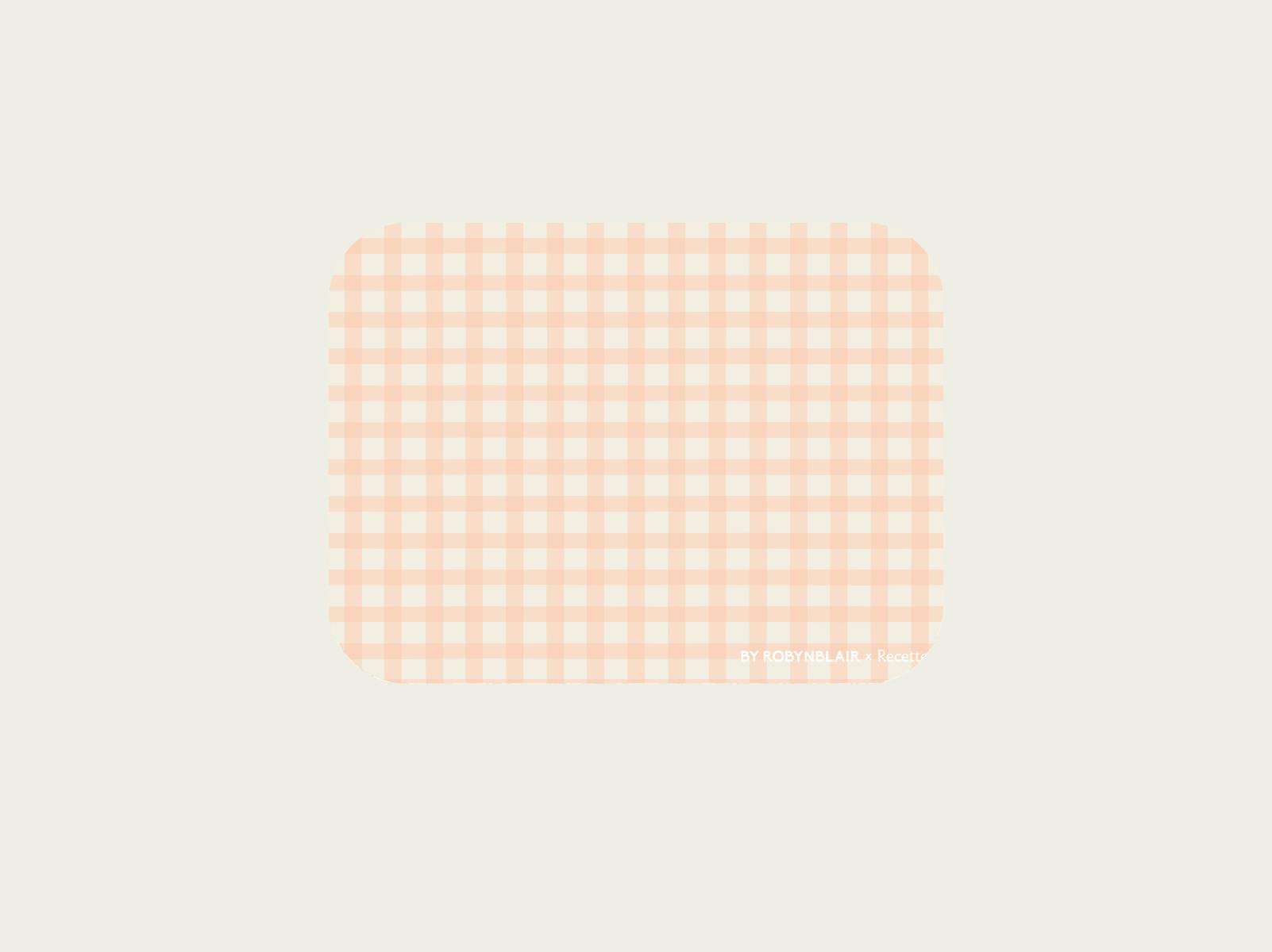 2 Placemats | Coral Gingham |  by robynblair x Recette
