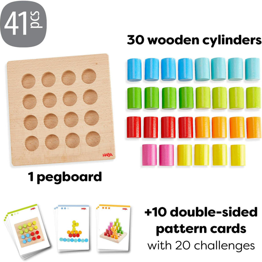 Rainbow Risers Wooden Stacking Game