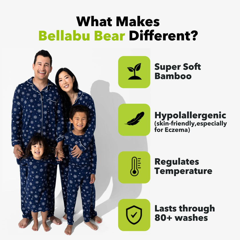 Snowflake Bamboo Men's Pajama Set