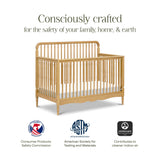 Liberty 4-in-1 Convertible Spindle Crib in Honey