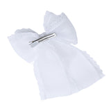White Lace Bow Hair Clip