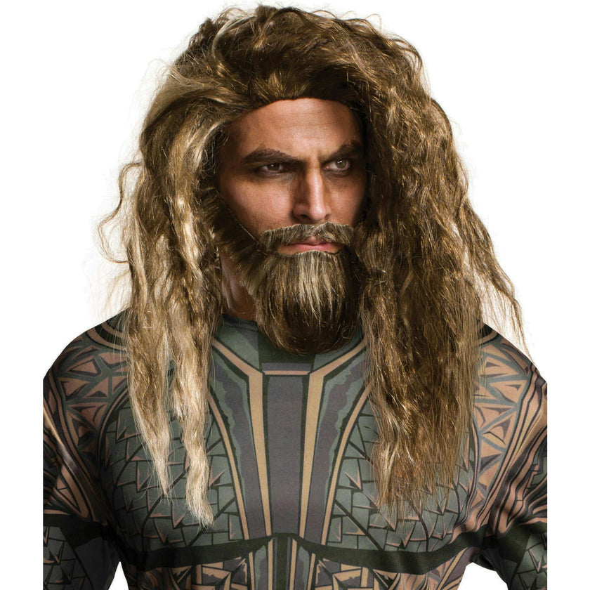 Justice League Aqua Man Adult Beard And Wig Set