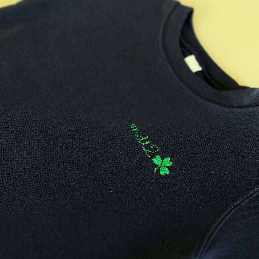 Baby + Kids Shamrock Embroidered Crewneck Fleece Personalized