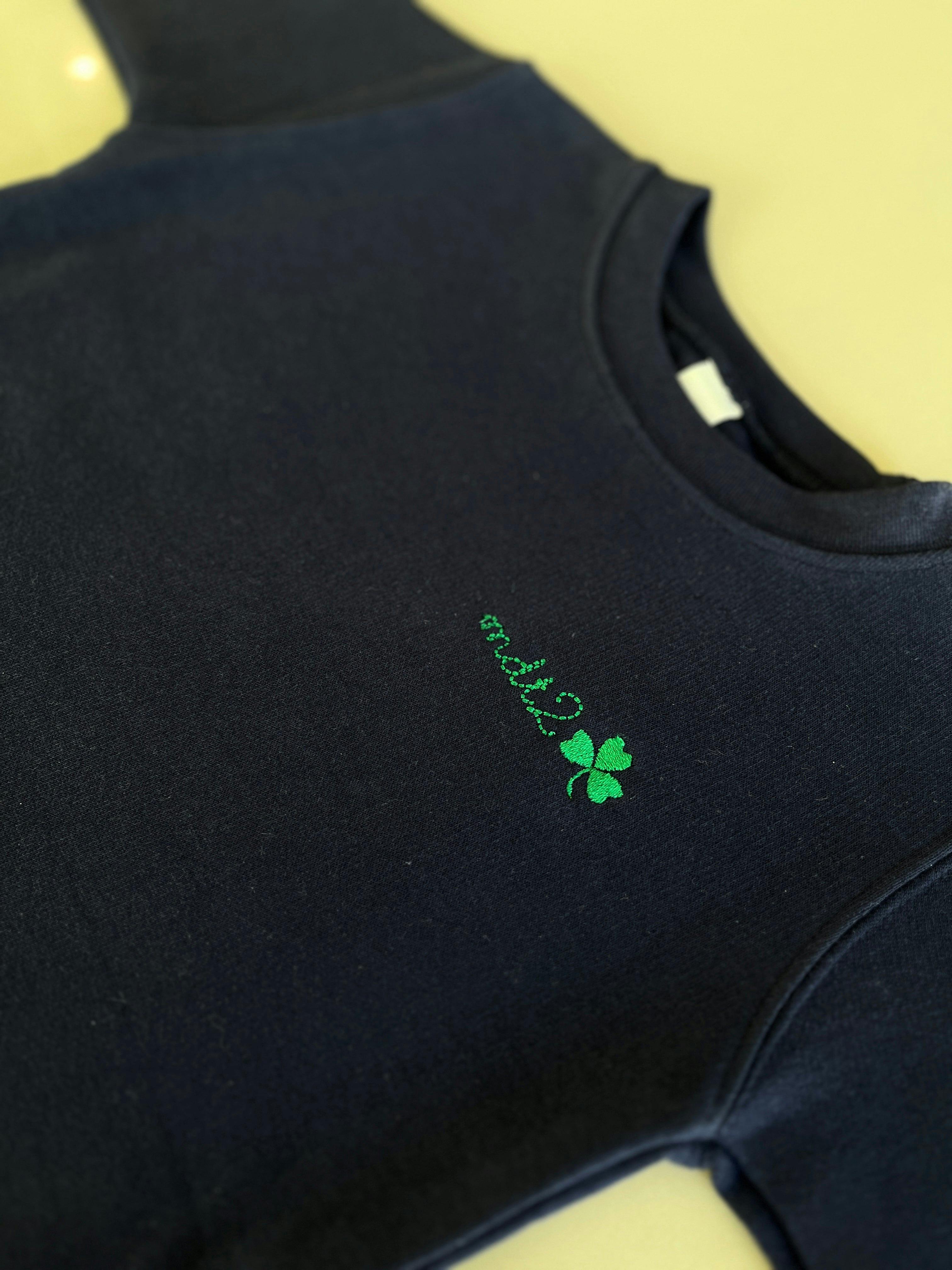 Baby + Kids Shamrock Embroidered Crewneck Fleece Personalized