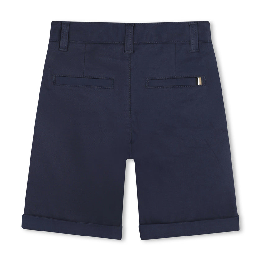 Navy Casual Folded Shorts