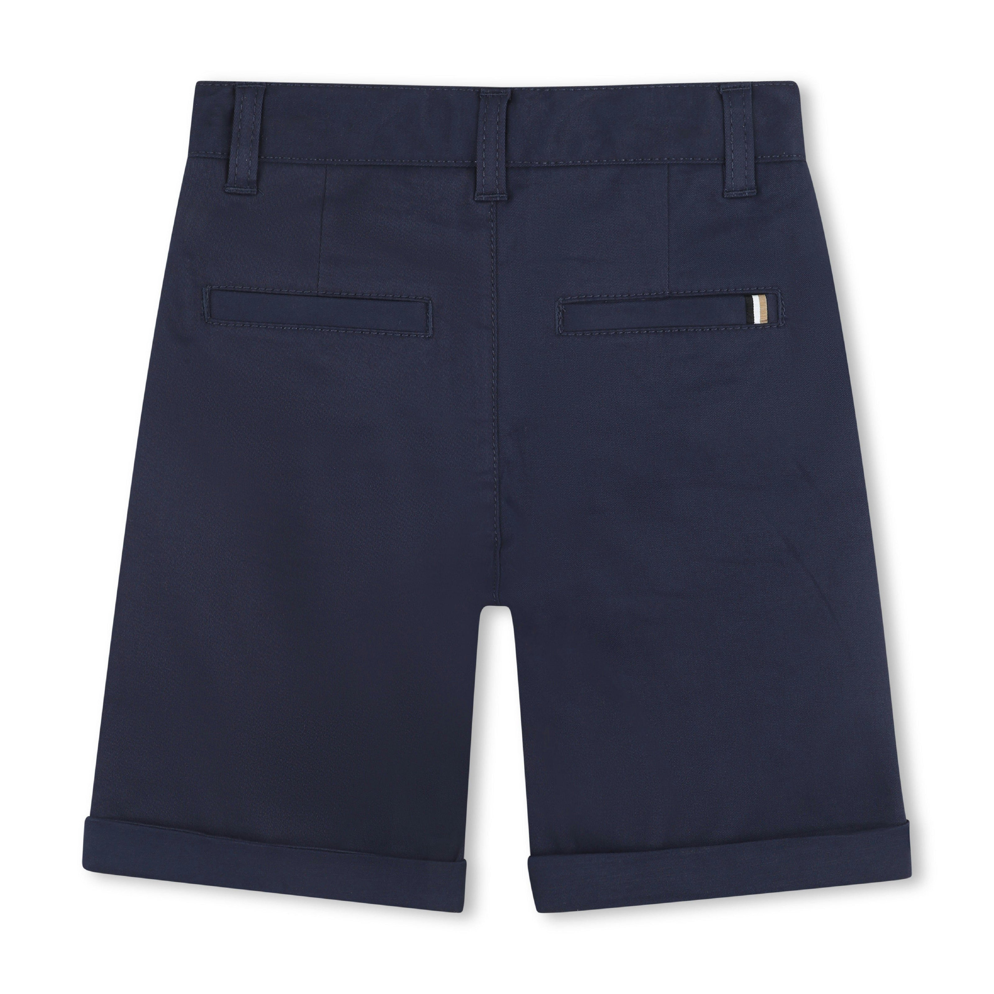 Navy Casual Folded Shorts