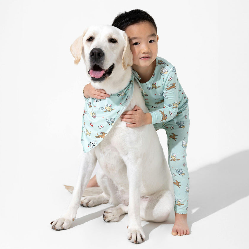 Valentines Pups Bamboo Kids Pajamas