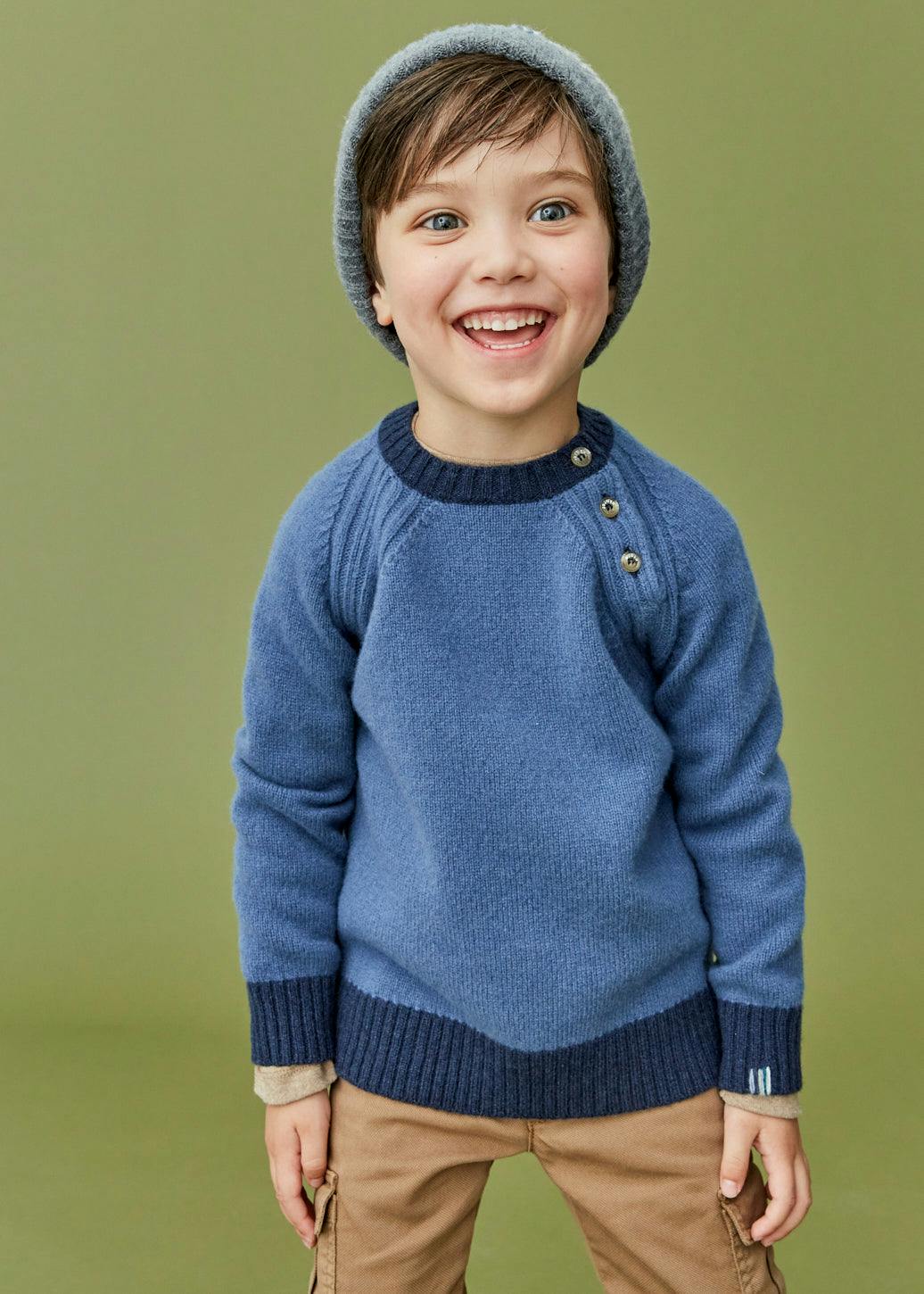 The Blue Merino Cashmere Crew