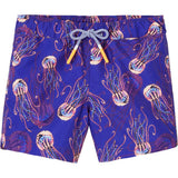 Boys' swim shorts, blue print | JELLYFISH