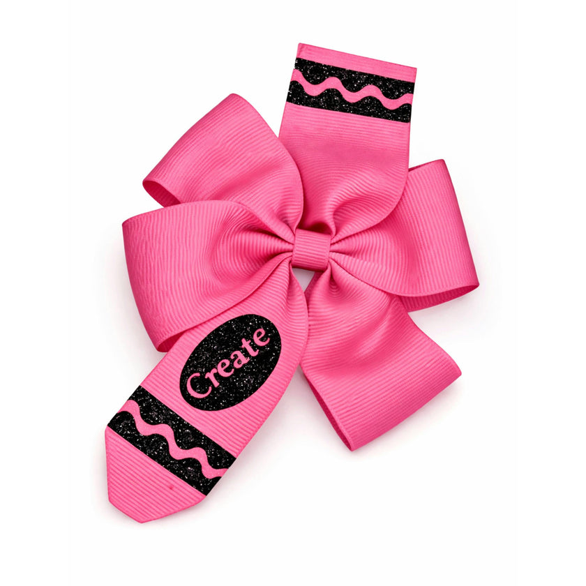 Crayon Back-to-School Hair Bow